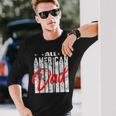 All American Dad Retro 4Th Of July Cool & Melanin Art Long Sleeve T-Shirt Gifts for Him