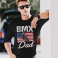 American Flag Bmx Dad Fathers Day 4Th Of July Long Sleeve T-Shirt Gifts for Him