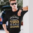 August 1989 Birthday Life Begins In August 1989 V2 Long Sleeve T-Shirt Gifts for Him