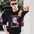 Axolotl Is My Spirit Animal Cherry Blossom Girls Boys Long Sleeve T-Shirt T-Shirt Gifts for Him