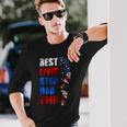 Best Effin’ Step Dad 4Th Of July Ever Shoes Trace Flag Long Sleeve T-Shirt Gifts for Him