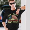 Best Pilot Dad Ever Fathers Day American Flag 4Th Of July Long Sleeve T-Shirt Gifts for Him