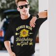 Bonus Mom Of The Birthday Girl Sunflower Matching Long Sleeve T-Shirt Gifts for Him