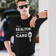 Business Card Realtor Real Estate S For Long Sleeve T-Shirt Gifts for Him
