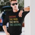 Castano Name Shirt Castano Name Long Sleeve T-Shirt Gifts for Him