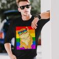 Cat Lgbt Gay Rainbow Pride Flag Boys Girls Long Sleeve T-Shirt T-Shirt Gifts for Him