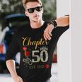 Chapter 50 Years Est 1972 50Th Birthday Red Rose Wine Crown Long Sleeve T-Shirt Gifts for Him