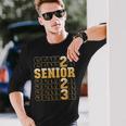 Class Of 2023 Senior 2023 Graduation Or First Day Of School Long Sleeve T-Shirt T-Shirt Gifts for Him