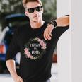 Classy As Fuck Floral Wreath Polite Offensive Feminist Long Sleeve T-Shirt T-Shirt Gifts for Him