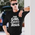 Cool Jesus Art For Girls Jesus Christian Lover Long Sleeve T-Shirt T-Shirt Gifts for Him