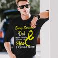 Ewings Sarcoma Dad Most People Never Meet Their Hero I Raised Mine Yellow Ribbon Ewings Sarcoma Ewings Sarcoma Awareness Unisex Long Sleeve Gifts for Him