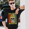 Ewings Sarcoma Warrior Skull Women Vintage Yellow Ribbon Ewings Sarcoma Ewings Sarcoma Awareness Unisex Long Sleeve Gifts for Him