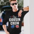 Family 4Th Of July Matching Cousin Crew American Flag Long Sleeve T-Shirt Gifts for Him