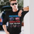 Fireworks Director If I Run You Run 4Th Of July Boys Long Sleeve T-Shirt Gifts for Him