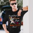 Friends Dont Let Friends Fight Multiple Sclerosis Alone Unicorn Orange Ribbon Multiple Sclerosis Multiple Sclerosis Awareness Unisex Long Sleeve Gifts for Him