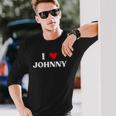 I Heart Johnny Red Heart Long Sleeve T-Shirt Gifts for Him