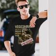 Hunting Vegetarian Old Indian Word Long Sleeve T-Shirt Gifts for Him
