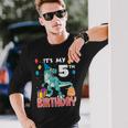 Its My 5Th Birthday Dino T-Rex 5 Years Old Bday Long Sleeve T-Shirt Gifts for Him