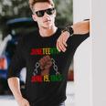 Juneteenth June 19Th 1865 Juneteenth Black Freedom Day Flag Long Sleeve T-Shirt Gifts for Him