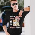 Just A Girl Who Loves Dogs Cute Corgi Lover Outfit & Apparel Long Sleeve T-Shirt T-Shirt Gifts for Him