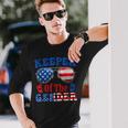Keeper Of The Gender 4Th Of July Baby Gender Reveal Long Sleeve T-Shirt T-Shirt Gifts for Him