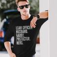 Loan Officer Husband Daddy Protector Hero Fathers Day Dad Long Sleeve T-Shirt T-Shirt Gifts for Him
