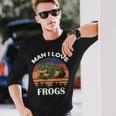 Man I Love Frogs Funny Retro Frog Unisex Long Sleeve Gifts for Him