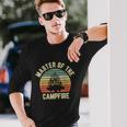 Master Of The Campfire Camping Vintage Camper Long Sleeve T-Shirt Gifts for Him