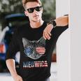 Meowica Funny Cat Patriotic Usa Shirt American Flag 544 Trending Shirt Unisex Long Sleeve Gifts for Him