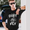 Motorcycle Let The Dirt Fly Dirtbike 494 Shirt Unisex Long Sleeve Gifts for Him