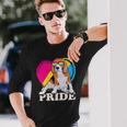 Pansexual Beagle Rainbow Heart Pride Lgbt Dog Lover 56 Beagle Dog Long Sleeve T-Shirt Gifts for Him