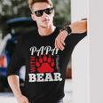 Papa With Bear Fathers Day T-Shirt Long Sleeve T-Shirt Gifts for Him
