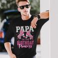 Papa Of The Birthday Princess Roller Skating B-Day Matching Long Sleeve T-Shirt Gifts for Him
