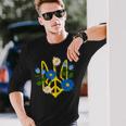 Peace In The Crest Of Ukraine Peace And Solidarity For Ukraine Unisex Long Sleeve Gifts for Him