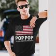 Pop Pop The Man Myth Legend Fathers Day 4Th Of July Grandpa Long Sleeve T-Shirt Gifts for Him