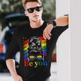 Be You Pride Lgbtq Gay Lgbt Ally Rainbow Flag Woman Face Long Sleeve T-Shirt T-Shirt Gifts for Him