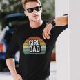 Retro Girl Dad Proud Father Love Dad Of Girls Vintage Long Sleeve T-Shirt T-Shirt Gifts for Him