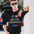 Shes My Firecracker His And Hers 4Th July Matching Couples Long Sleeve T-Shirt Gifts for Him