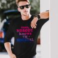 Shhh Nobody Knows Im Bisexual Lgbt Pride Long Sleeve T-Shirt T-Shirt Gifts for Him