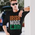 St Patricks Day Beer Drinking Ireland Irish Mode On Long Sleeve T-Shirt T-Shirt Gifts for Him