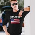 United States Flag Cool Usa American Flags Top Tee Long Sleeve T-Shirt T-Shirt Gifts for Him