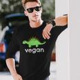 Vegan Dinosaur Green Save Wildlife Long Sleeve T-Shirt T-Shirt Gifts for Him
