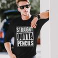 Vintage Straight Outta Pencils Long Sleeve T-Shirt T-Shirt Gifts for Him