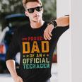 Vintage Thirteen Retro Proud Dad Of An 544 Shirt Unisex Long Sleeve Gifts for Him