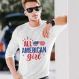 All American Girl 4Th Of July Girls Sunglasses Long Sleeve T-Shirt T-Shirt Gifts for Him