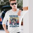 Australian Shepherd Dad Father Retro Australian Shepherd Long Sleeve T-Shirt T-Shirt Gifts for Him