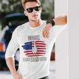 Bird Us Flag 4Th Of July Fathers Day Goose Dad Long Sleeve T-Shirt Gifts for Him