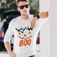 Boo Scary Pumpkin Face Unisex Long Sleeve Gifts for Him