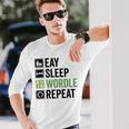 Eat Eat Sleep Wordle Repeat Wordle Lover Wordle Addict Unisex Long Sleeve Gifts for Him