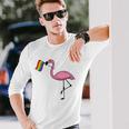 Flamingo Lgbt Flag Cool Gay Rights Supporters Long Sleeve T-Shirt T-Shirt Gifts for Him